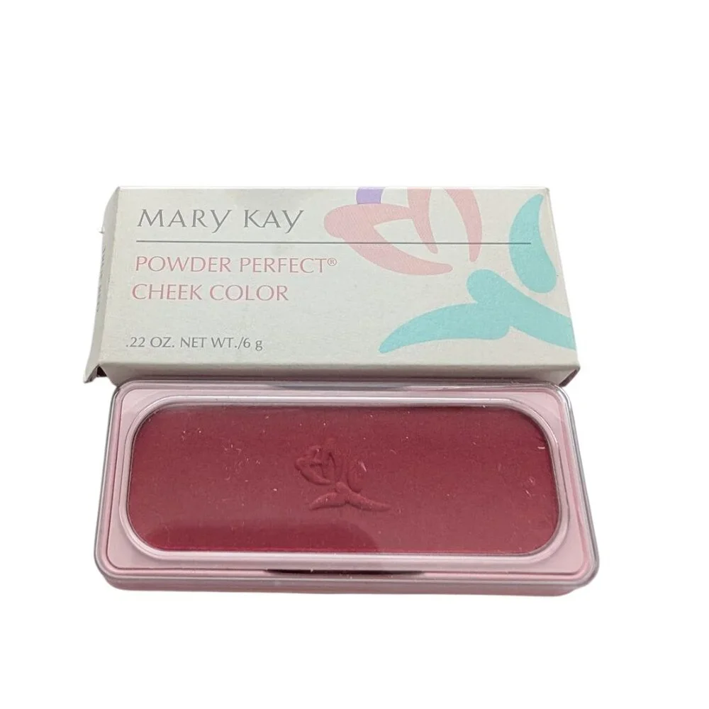 Mary Kay Powder Perfect Cheek Color True Red #5285 New Old Stock Lot of 2 w Box